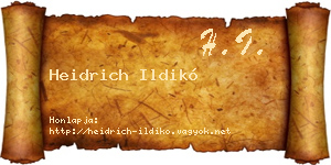 Heidrich Ildikó névjegykártya